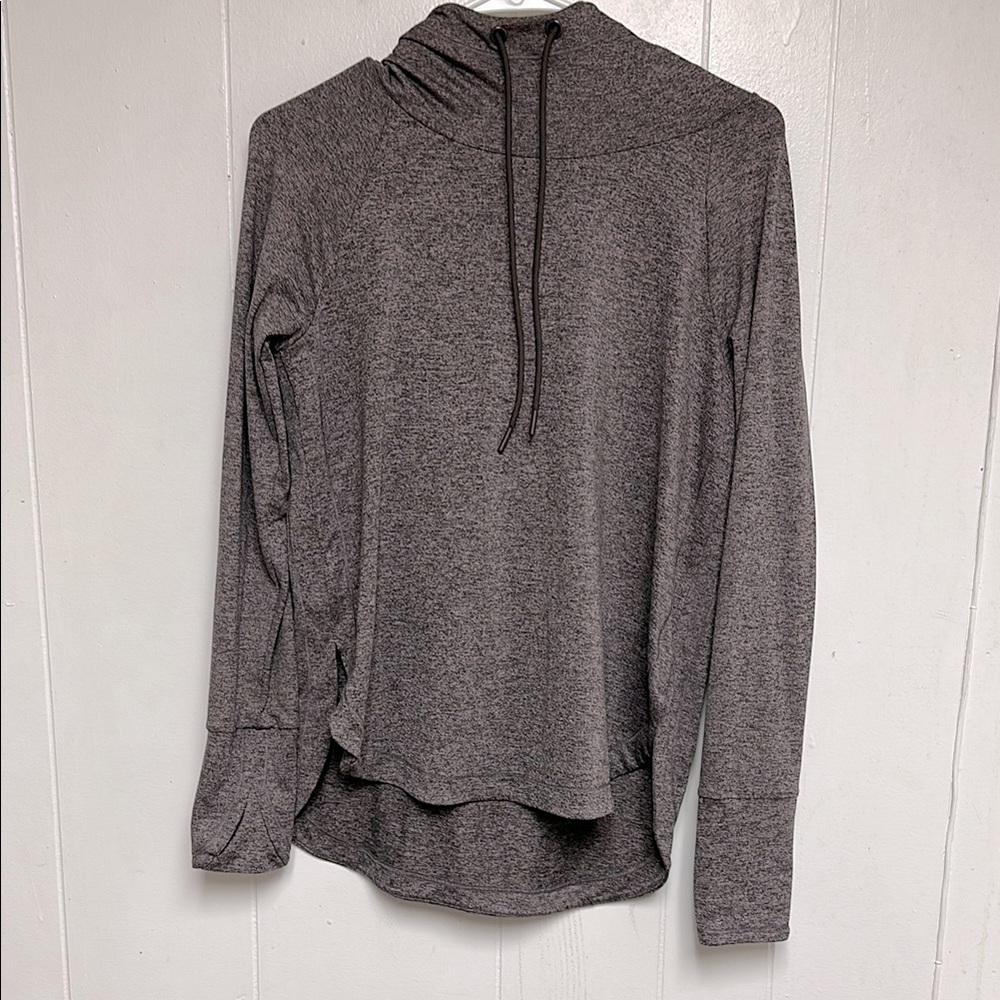 Athleta Women Heathered Purple Pullover Hoodie Long Sleeve Size S